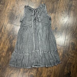 Umgee Women's Sleeveless Gray‎ Dress Lace Flowy Sz Medium Boho